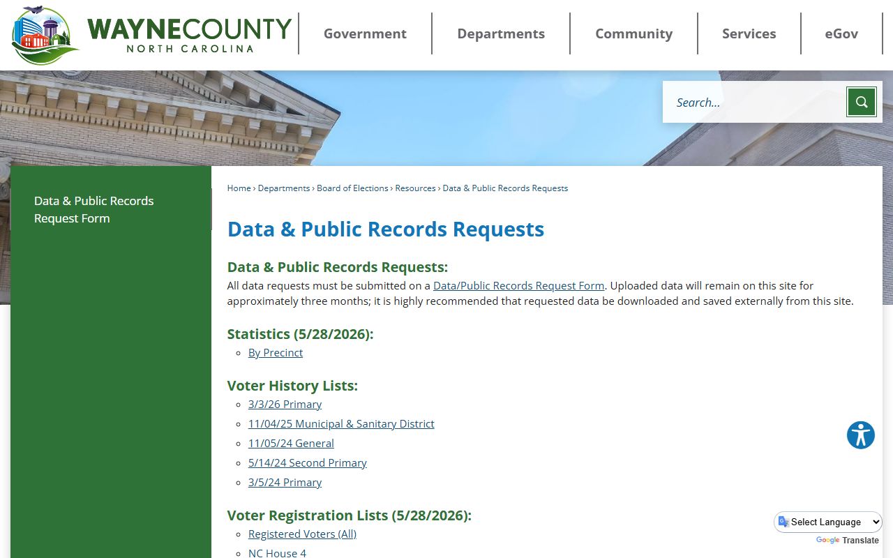 Wayne County Clerk of Superior Court county public record routing
