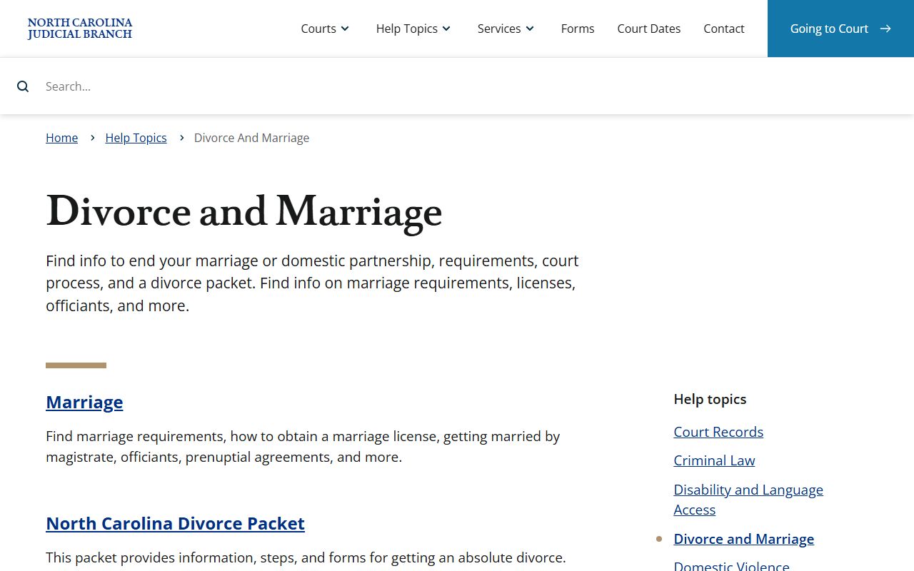 Wayne County District Court domestic divorce and marriage records