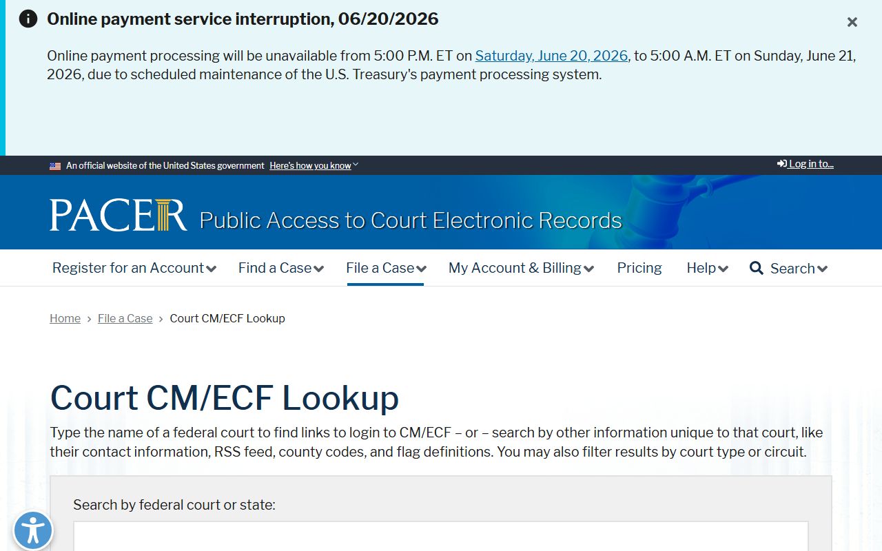 Wayne County federal court records PACER lookup